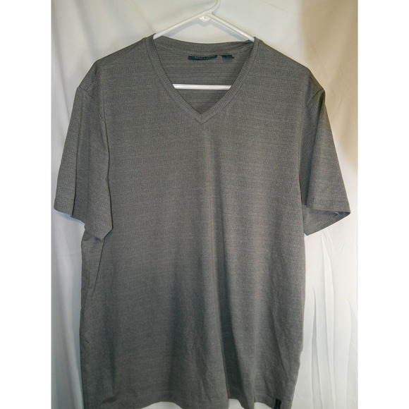Perry Ellis V-Neck T-Shirt Heathered Casual‎ Short Sleeve Top XL - Picture 1 of 3